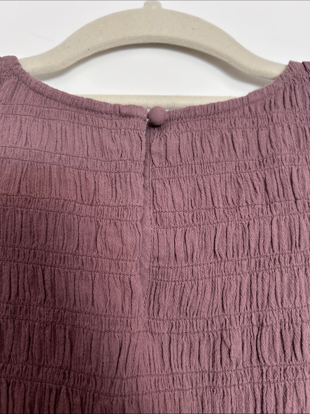 Madewell Mauve Textured Short Sleeve Blouse - Picture 4 of 5
